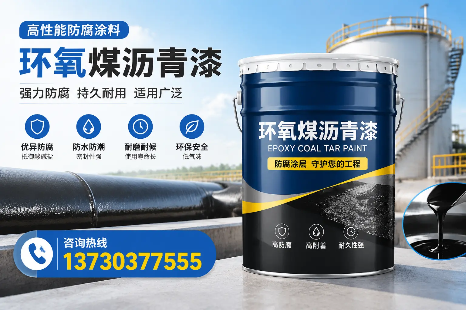 环氧煤沥青漆的耐久性分析，适合赤峰的使用场景